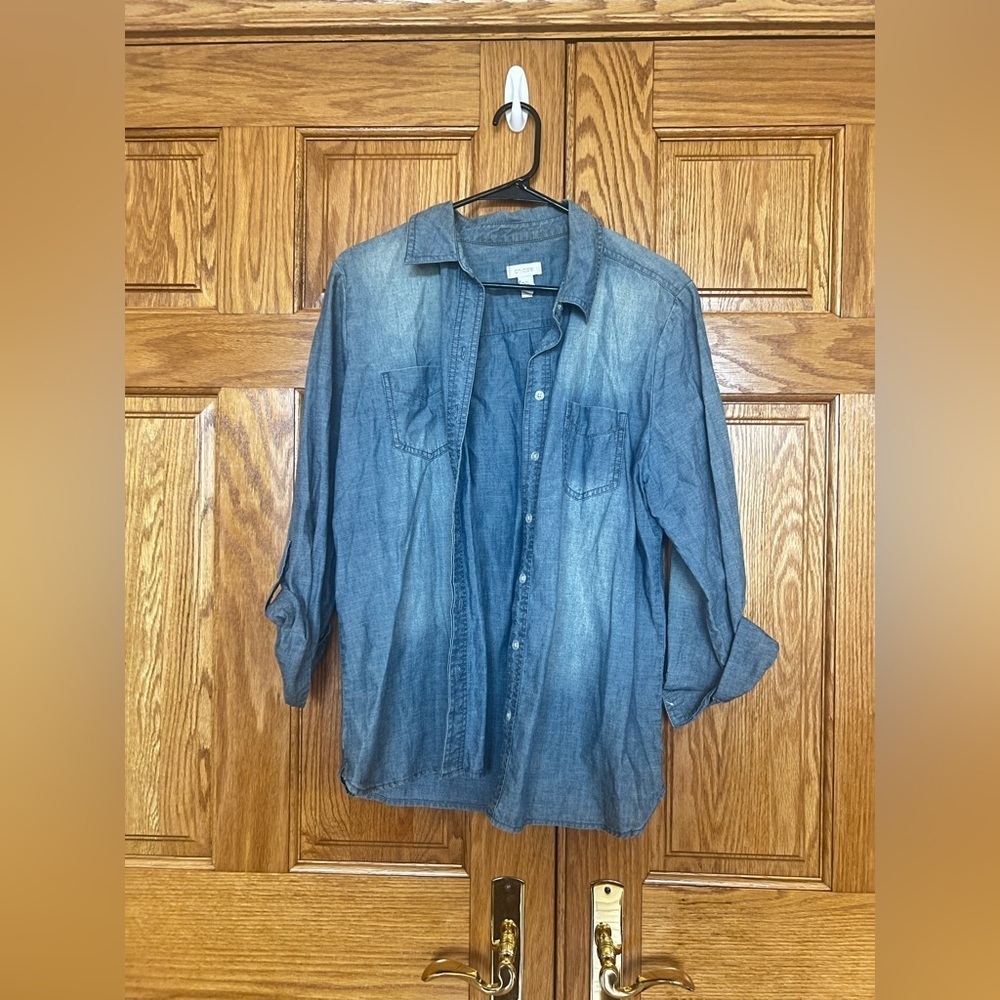 Chico’s - Denim Blue Button-Up Shirt